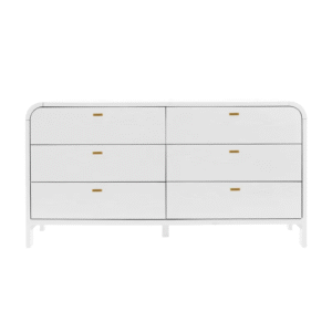 Chisholm 6 Drawer Chest White, 160cm W x 50cm D x 83cm H (RRP $4389)