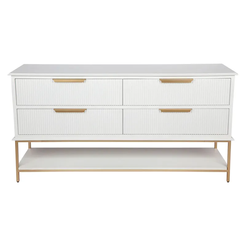 Aimee 4 Drawer Chest White, 170cm W x 50cm D x 86cm H (RRP $3729) - Image 6