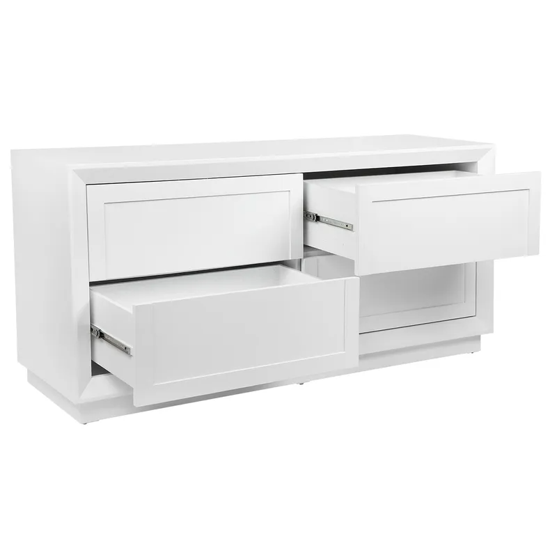 Balmain 4 Drawer Chest White, 160cm W x 45cm D x 75cm H (RRP $3729) - Image 6