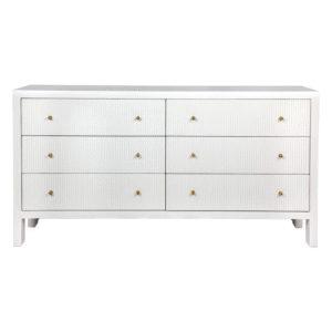 Ariana 6 Drawer Chest White, 160cm W x 40cm D x 83cm H (RRP $2849)