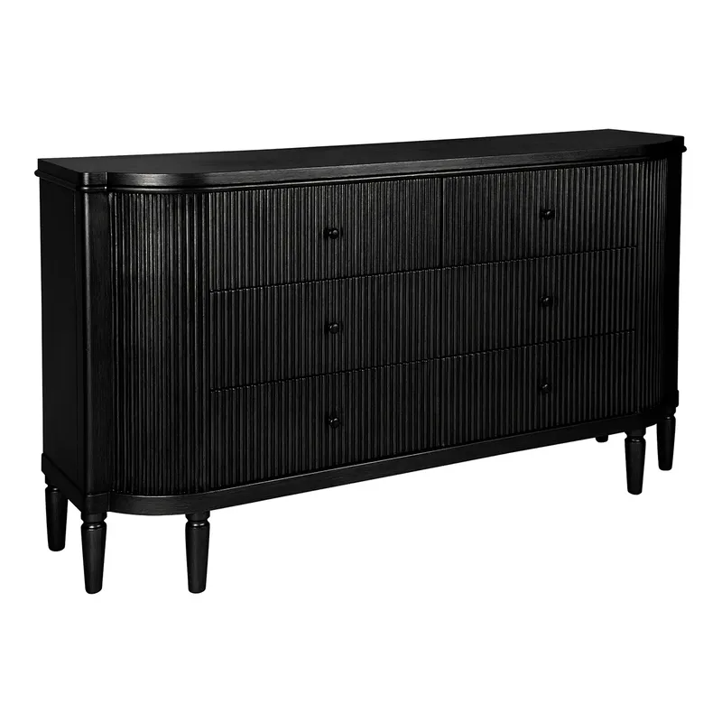 Arielle 6 Drawer Chest Black, 160cm W x 42cm D x 88cm H (RRP $3839) - Image 3