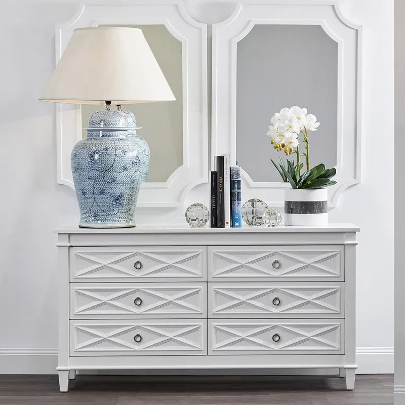 Plantation 6 Drawer Chest White, 150cm W x 40cm D x 80cm H (RRP $2849) - Image 2