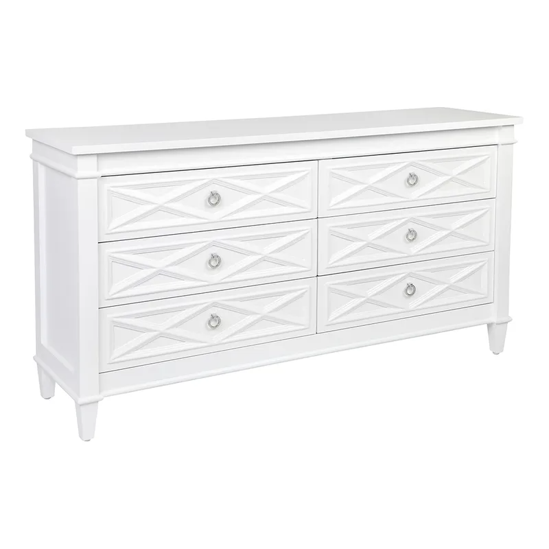 Plantation 6 Drawer Chest White, 150cm W x 40cm D x 80cm H (RRP $2849) - Image 3