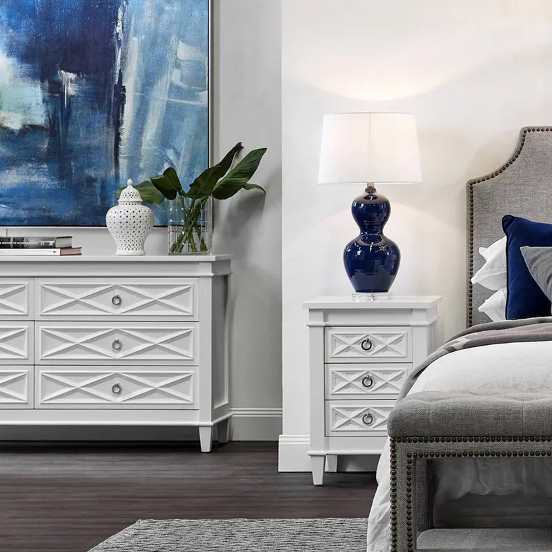 Plantation 6 Drawer Chest White, 150cm W x 40cm D x 80cm H (RRP $2849) - Image 4