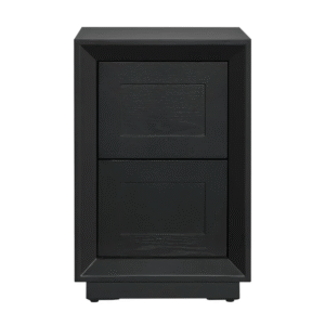 Balmain Bedside Table Petite Black, 40cm W x 40cm D x 65cm H (RRP $1199)