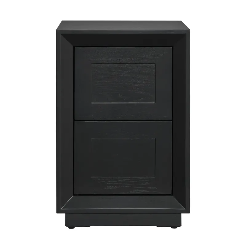 Balmain Bedside Table Petite Black, 40cm W x 40cm D x 65cm H (RRP $1199)