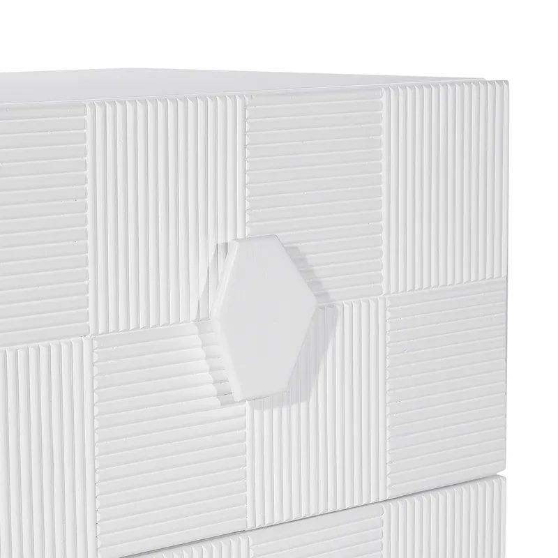 Alton Bedside Table Small White, 50cm W x 40cm D x 65cm H (RRP $1133) - Image 6