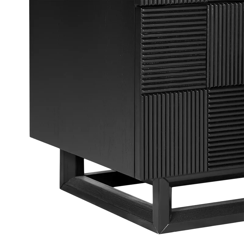 Alton Bedside Table Small Black, 50cm W x 40cm D x 65cm H (RRP $1133) - Image 5