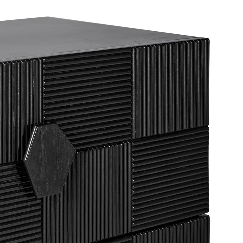 Alton Bedside Table Small Black, 50cm W x 40cm D x 65cm H (RRP $1133) - Image 6