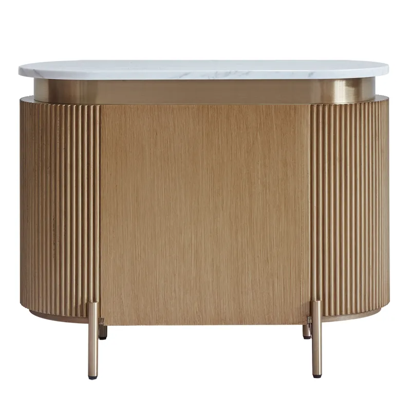 Demarco Bedside Table Antique Gold, 76cm W x 40cm D x 60cm H (RRP $2453) - Image 4