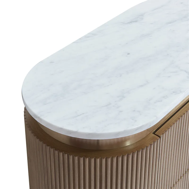 Demarco Bedside Table Antique Gold, 76cm W x 40cm D x 60cm H (RRP $2453) - Image 6