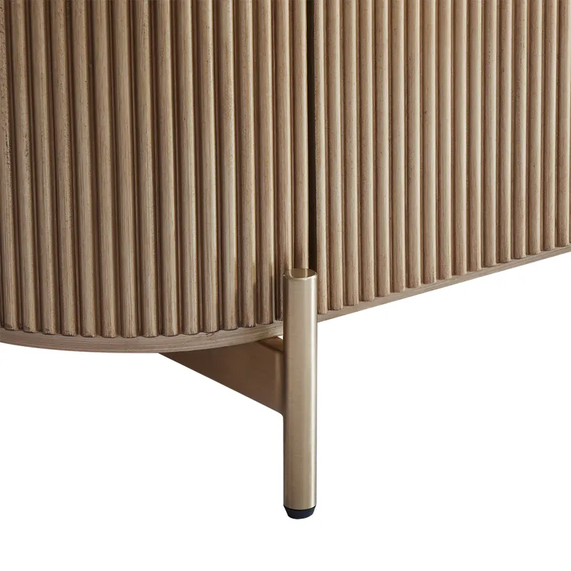 Demarco Bedside Table Antique Gold, 76cm W x 40cm D x 60cm H (RRP $2453) - Image 7