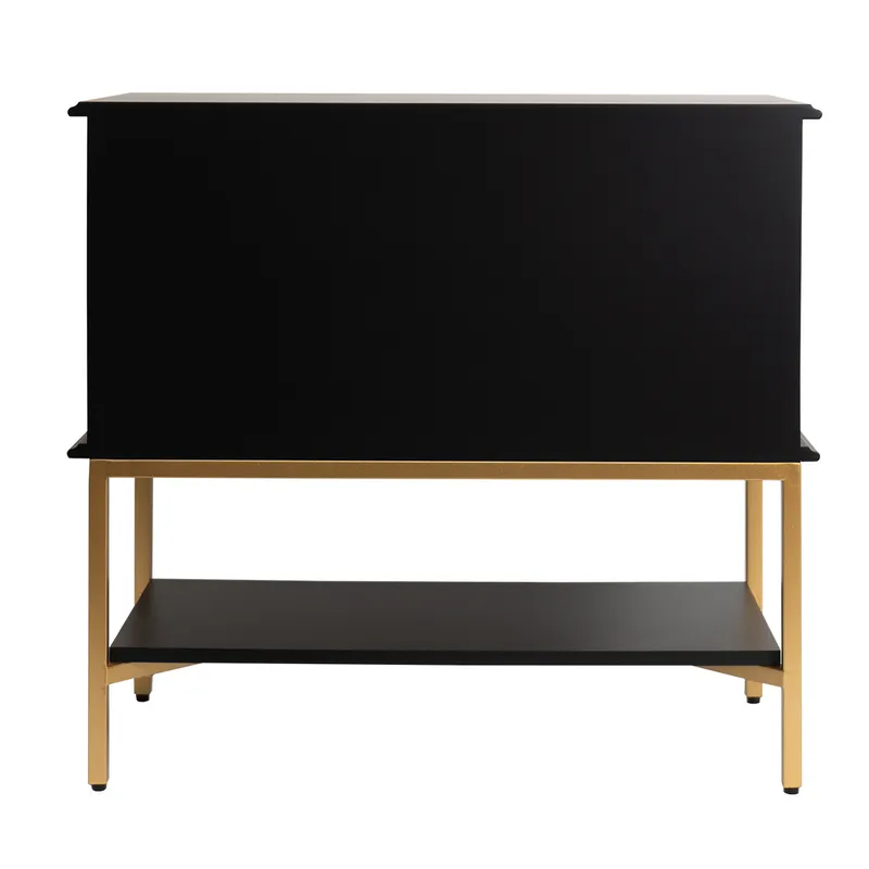 Aimee Bedside Table Large Black, 76cm W x 40cm D x 70cm H (RRP $1661) - Image 3