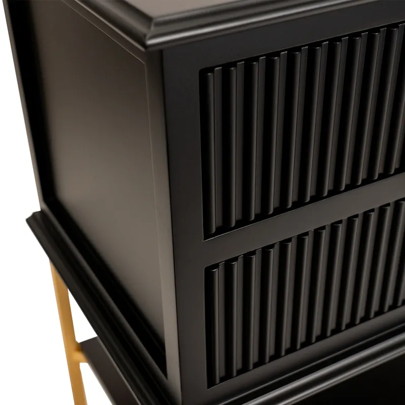 Aimee Bedside Table Large Black, 76cm W x 40cm D x 70cm H (RRP $1661) - Image 5