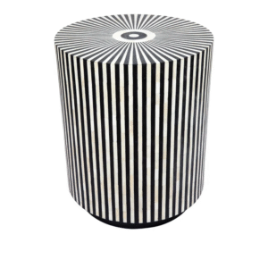 Makayla Side Table Black, 50cm Dia x 60cm H (RRP $2189)