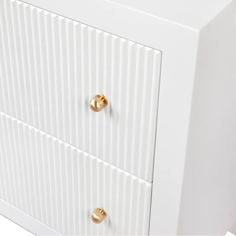 Ariana Bedside Table Small White, 50cm W x 40cm D x 65cm H (RRP $1155) - Image 5