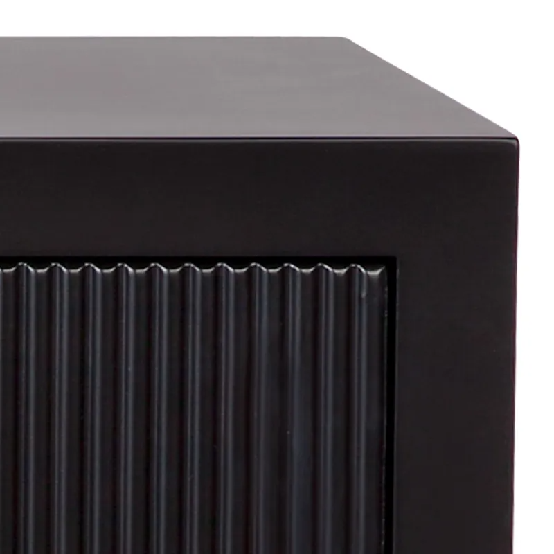Ariana Bedside Table Large Black, 67cm W x 50cm D x 76cm H (RRP $1375) - Image 5