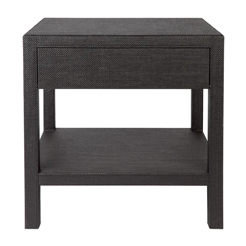 Chiswick Bedside Table Black, 56cm W x 43cm D x 56cm H (RRP $1265)