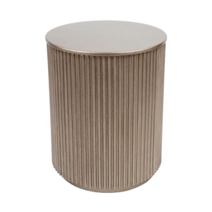 Nomad Round Side Table Antique Gold, 40cm Dia x 50cm H (RRP $693)