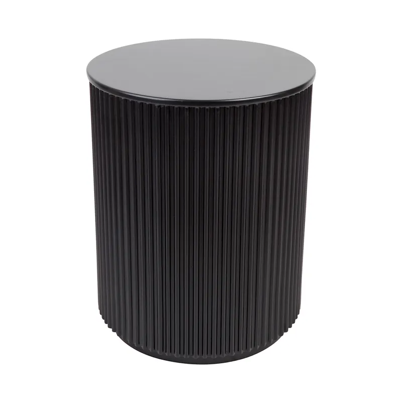 Nomad Round Side Table Black, 40cm Dia x 50cm H (RRP $693)