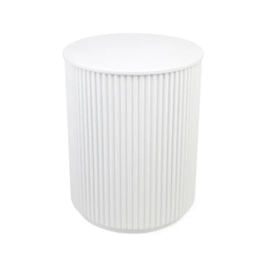 Nomad Round Side Table White, 40cm Dia x 50cm H (RRP $693)