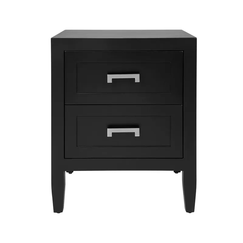 Soloman Bedside Table Small Black, 50cm W x 40cm D x 65cm H (RRP $1067)