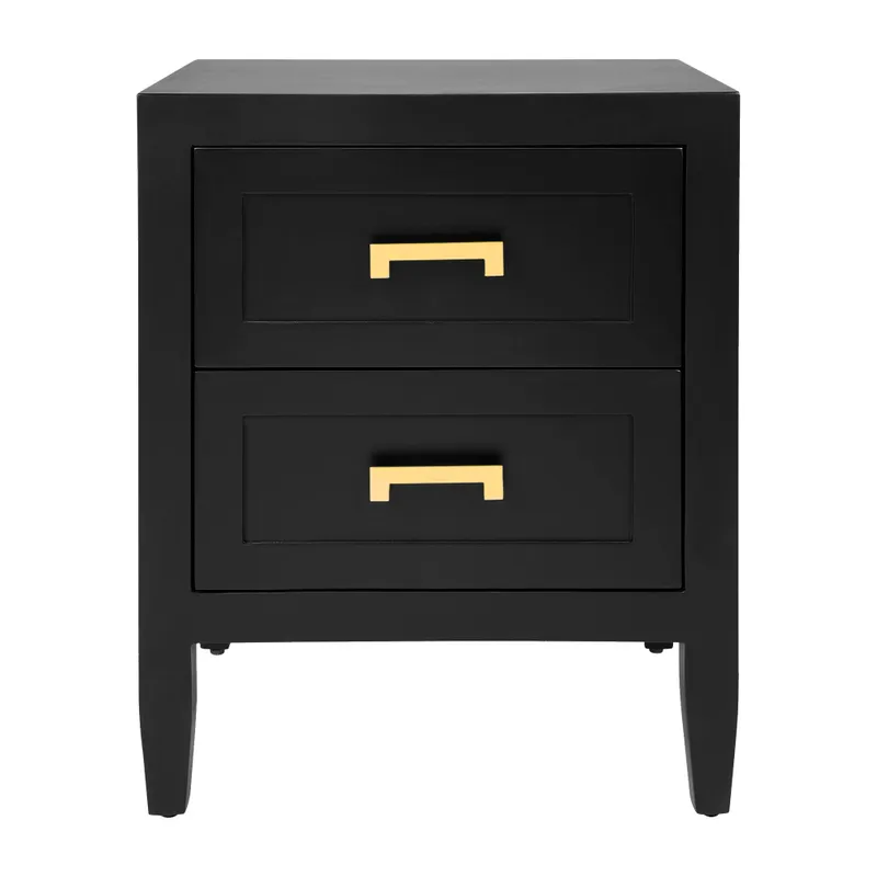 Soloman Bedside Table Small Black, 50cm W x 40cm D x 65cm H (RRP $1067) - Image 5