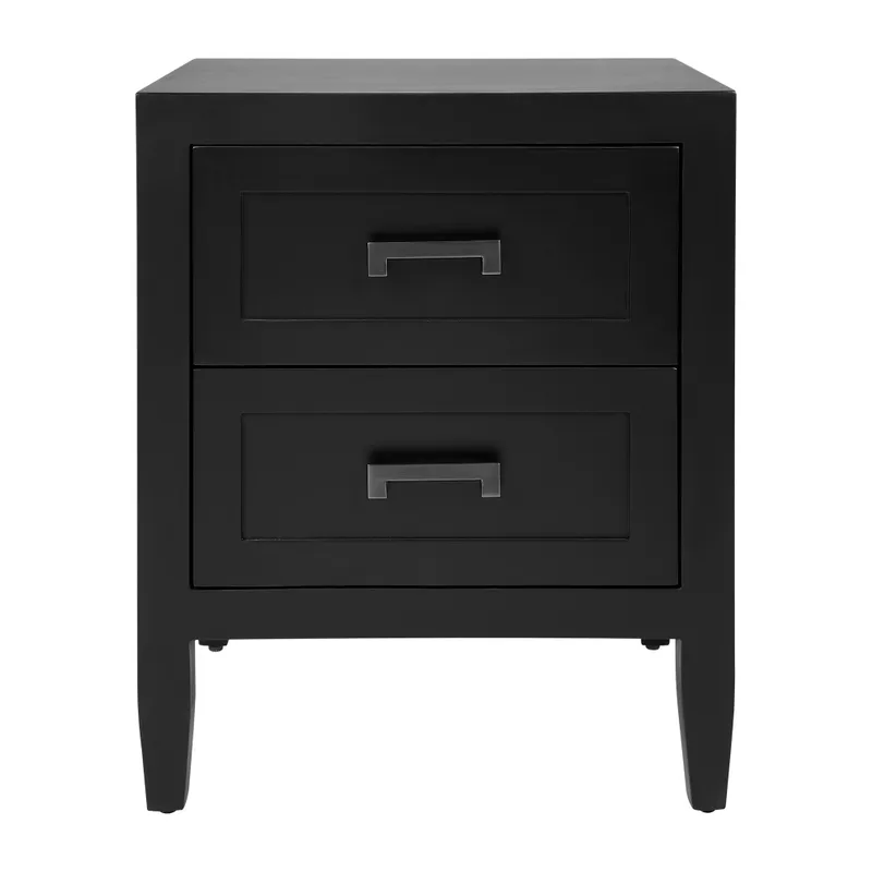 Soloman Bedside Table Small Black, 50cm W x 40cm D x 65cm H (RRP $1067) - Image 6