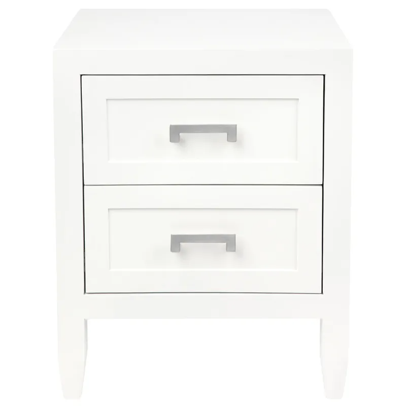 Soloman Bedside Table Small White, 50cm W x 40cm D x 65cm H (RRP $1067) - Image 6