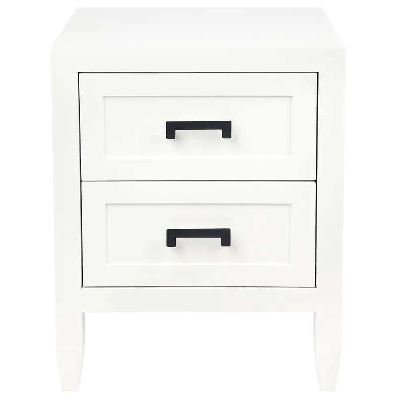 Soloman Bedside Table Small White, 50cm W x 40cm D x 65cm H (RRP $1067) - Image 7