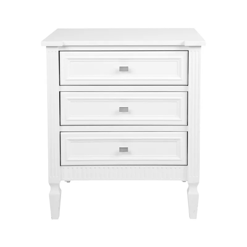 Merci Bedside Table Large White, 71cm W x 51cm D x 83cm H (RRP $1749)