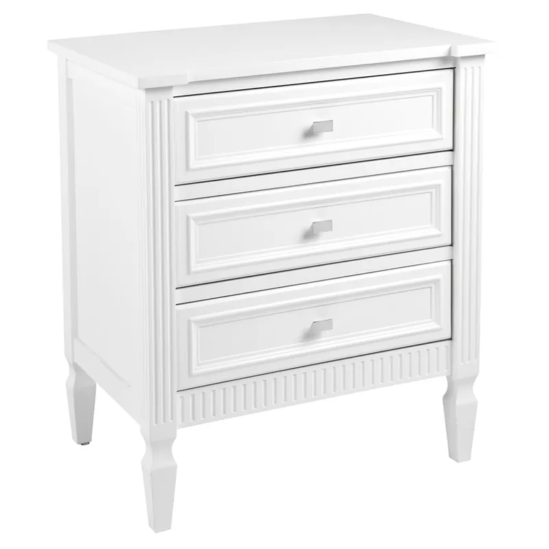 Merci Bedside Table Large White, 71cm W x 51cm D x 83cm H (RRP $1749) - Image 2