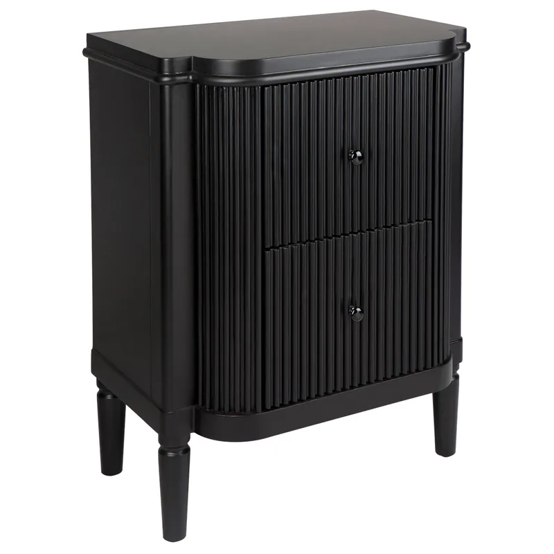 Arielle Bedside Table Black, 60cm W x 40cm D x 76cm H (RRP $1463) - Image 3