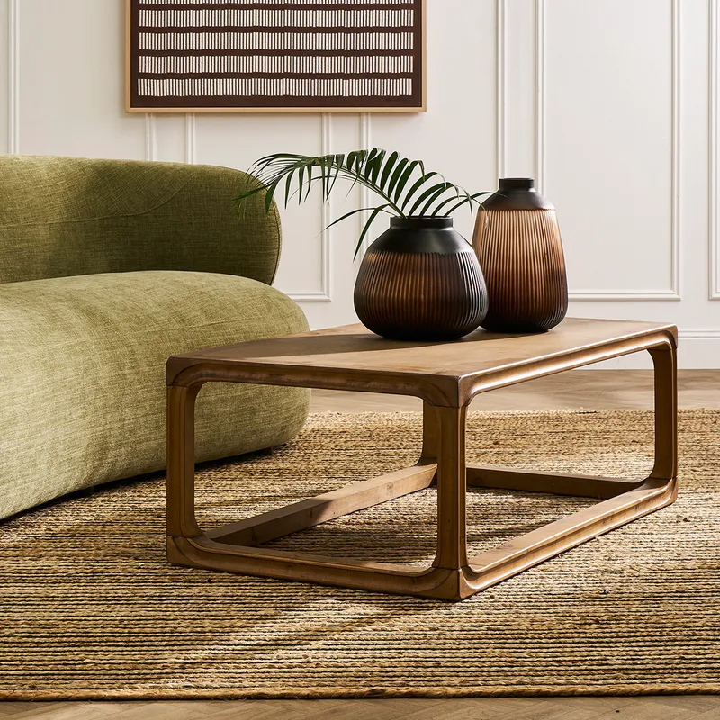 Cadie Coffee Table Walnut, 120cm W x 60cm D x 40cm H (RRP $649) - Image 2