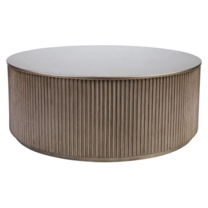 Nomad Round Coffee Table Antique Gold, 90cm Dia x 36cm H (RRP $1749)