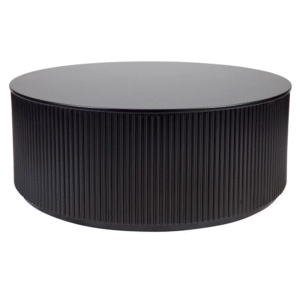 Nomad Round Coffee Table Black, 90cm Dia x 36cm H (RRP $1749)
