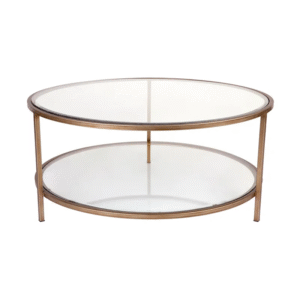 wp-image-tigress-56587.png Cocktail Glass Round Coffee Table Antique Gold, 100cm Dia x 45cm H (RRP $1639)