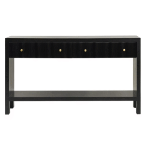 Ariana Console Table Black, 140cm W x 40cm D x 80cm H (RRP $2079)