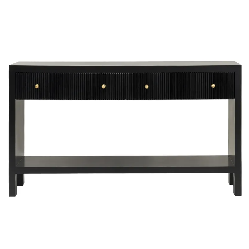 Ariana Console Table Black, 140cm W x 40cm D x 80cm H (RRP $2079)