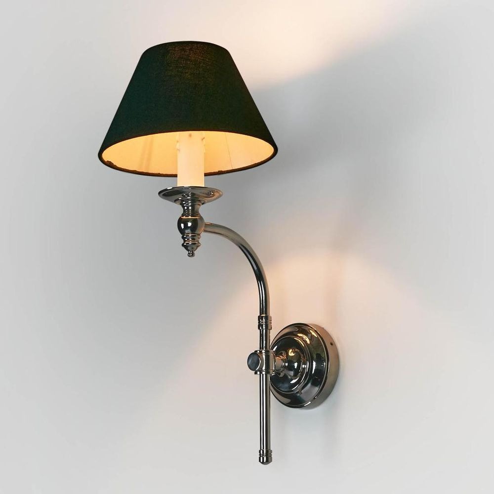 Soho Curved Wall Light Base Shiny Nickel (RRP $286)