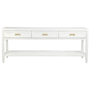 Soloman Console Table Large White, 200cm W x 45cm D x 81cm H (RRP $3289)