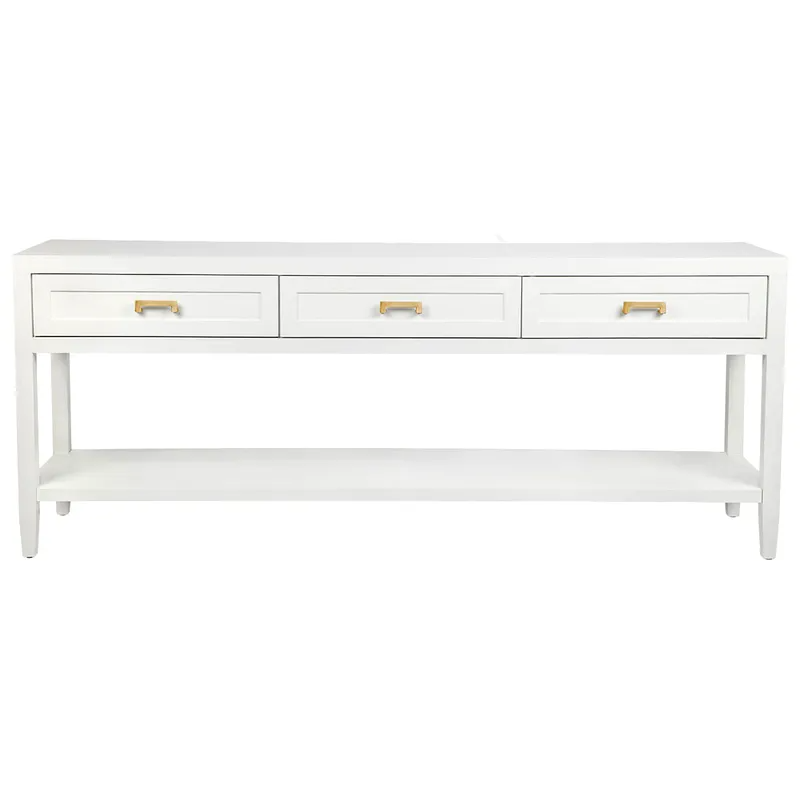 Soloman Console Table Large White, 200cm W x 45cm D x 81cm H (RRP $3289)