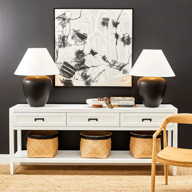 Soloman Console Table Large White, 200cm W x 45cm D x 81cm H (RRP $3289) - Image 2