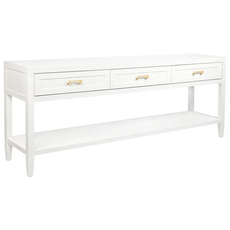 Soloman Console Table Large White, 200cm W x 45cm D x 81cm H (RRP $3289) - Image 3