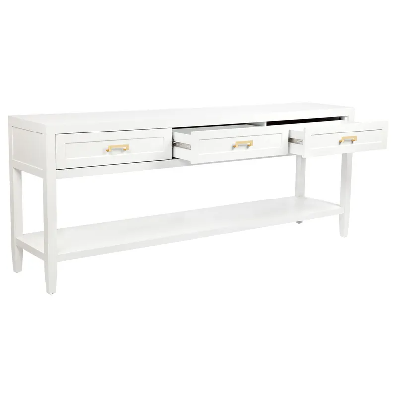 Soloman Console Table Large White, 200cm W x 45cm D x 81cm H (RRP $3289) - Image 4