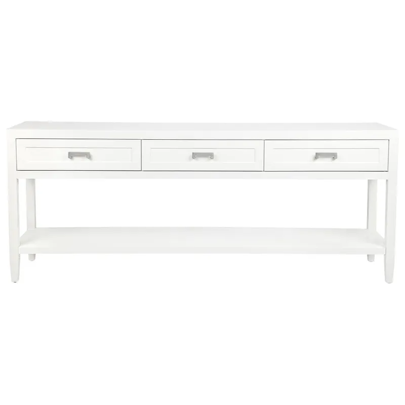 Soloman Console Table Large White, 200cm W x 45cm D x 81cm H (RRP $3289) - Image 6