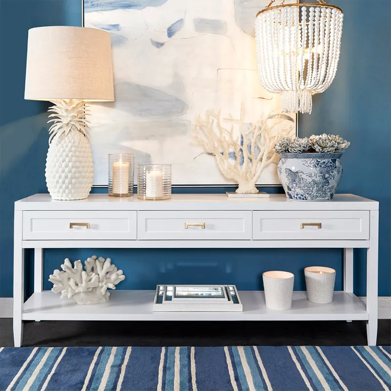Soloman Console Table Large White, 200cm W x 45cm D x 81cm H (RRP $3289) - Image 7