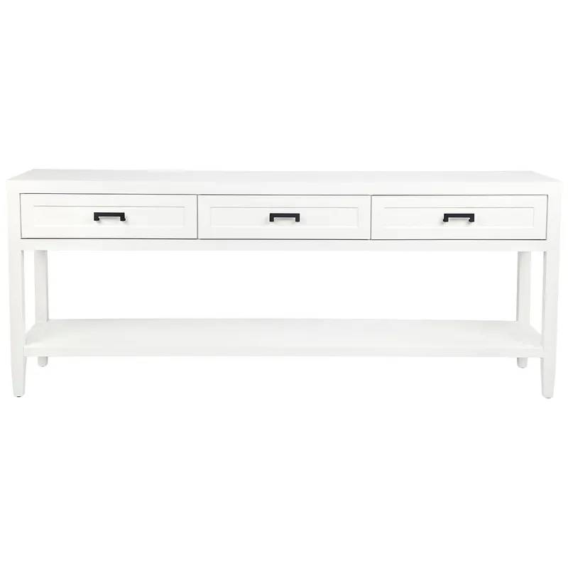 Soloman Console Table Large White, 200cm W x 45cm D x 81cm H (RRP $3289) - Image 8