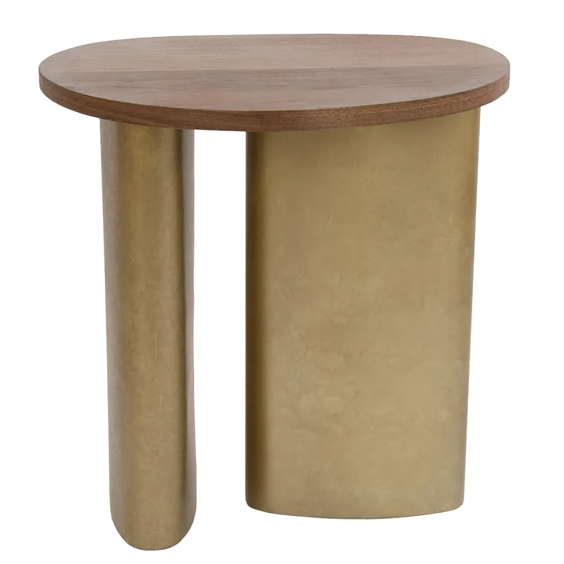 Audrey Large Side Table Walnut, 59.5cm W x 48cm D x 60cm H (RRP $473)
