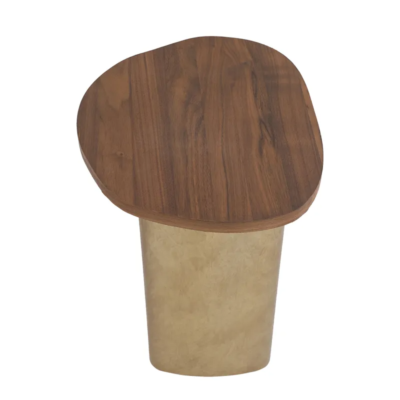 Audrey Small Side Table Walnut, 48cm W x 40cm D x 50cm H (RRP $319) - Image 4